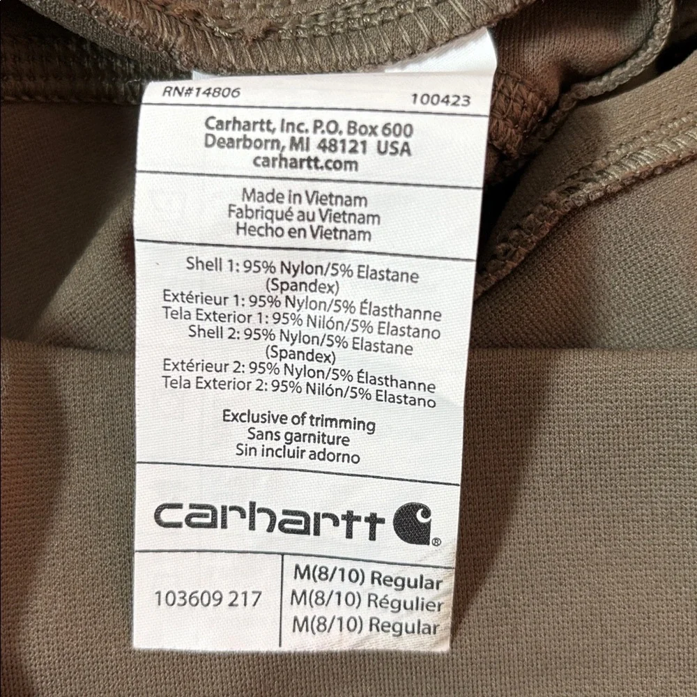 Carhartt Women's Force Fitted Lightweight Legging in Tarmac Green Medium - Picture 9 of 9